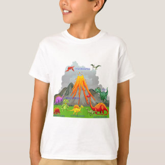 vulkanbergen i dinosaurierna före historiska lands t shirt