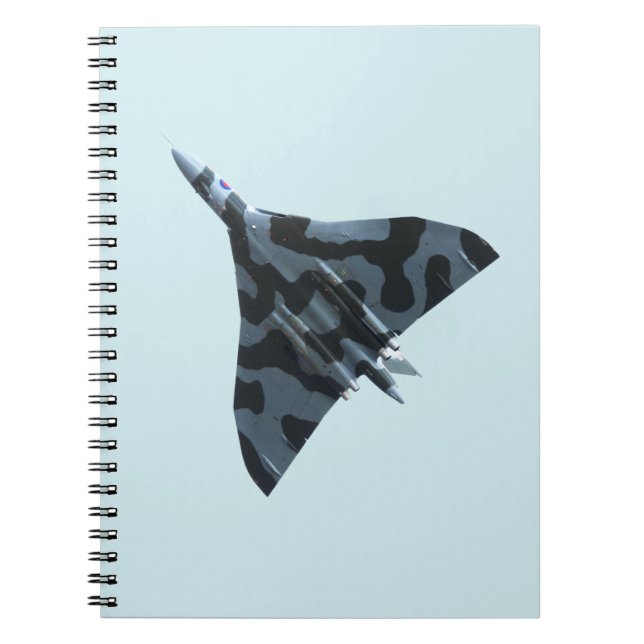 Vulkanbomber under flygning anteckningsbok med spiral (Framsidan)