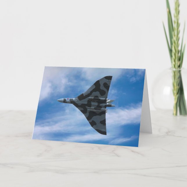 Vulkanbomber under flygning kort (Framsida)