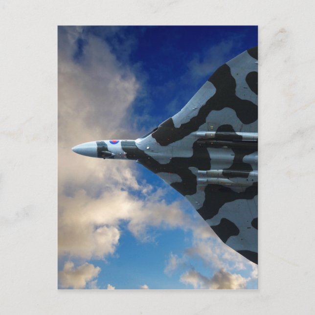 Vulkanbomber under flygning vykort (Framsida)
