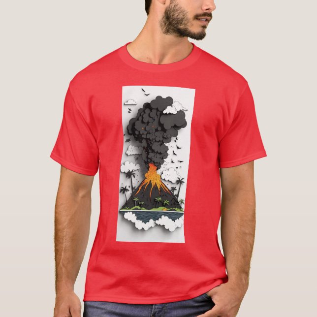 vulkanboom t shirt (Framsida)