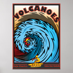 Vulkaner Baja Mexico Cabo San Quintin Poster