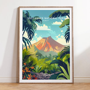 Vulkaner nationalparken Hawaii Poster, Vulkaner Poster