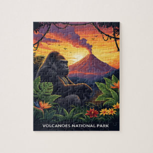 Vulkaner nationalparkssolnedgång pussel