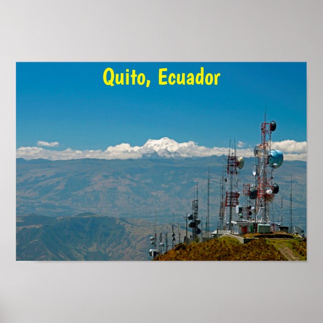 Vulkaner och master, Quito, Ecuador Poster (Framsidan)