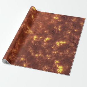 Vulkanisk hett lava planet yta presentpapper