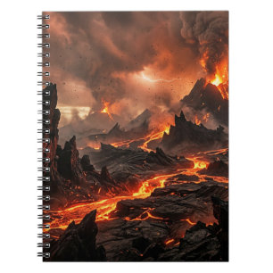 Vulkanisk lava anteckningsbok