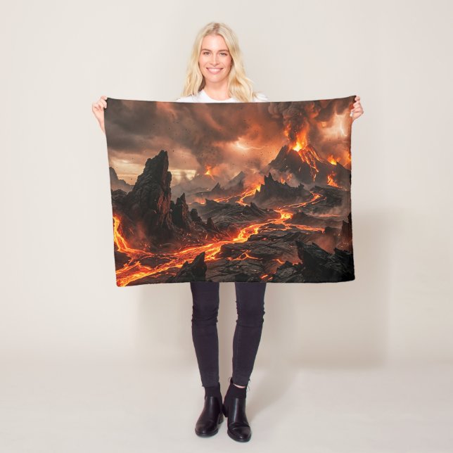Vulkanisk lava fleecefilt (På plats)