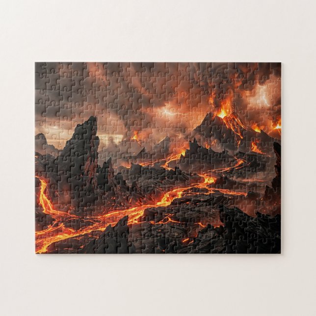 Vulkanisk lava pussel (Horisontell)