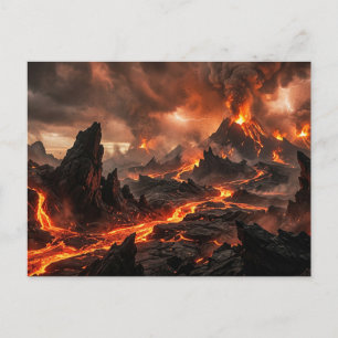 Vulkanisk Lava Vykort