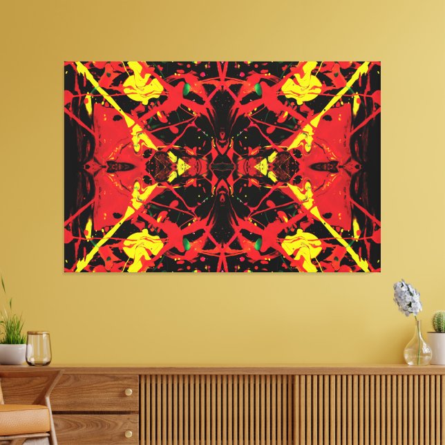 Vulkaniskt center stänk 60x40 canvastryck (Insitu (Vardagsrum))