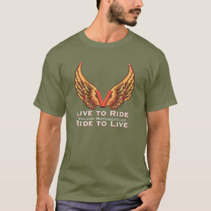 Vulkanmotorcykel - Levande Ride Ride till Live T Shirt
