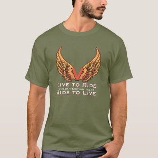 Vulkanmotorcykel - Levande Ride Ride till Live T Shirt