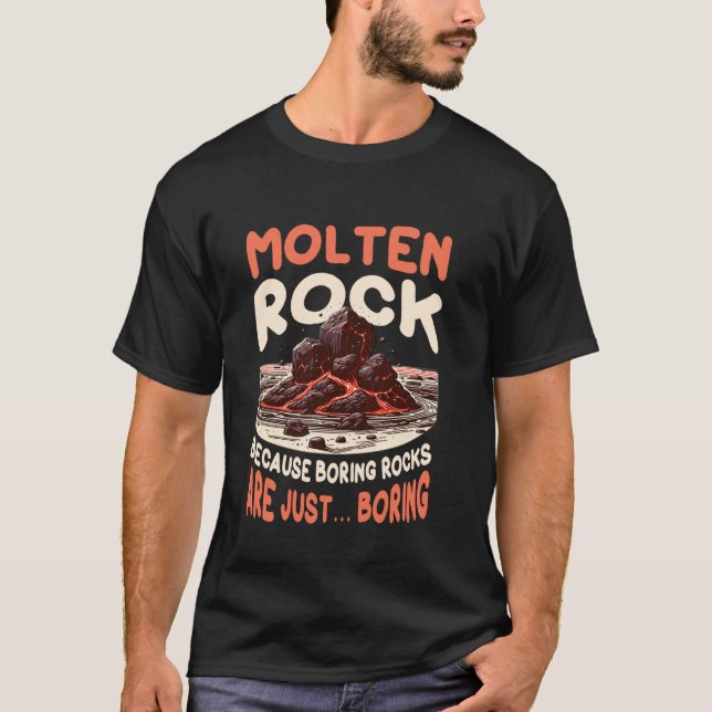 Vulkanolog Vulkanologi T Shirt (Framsida)