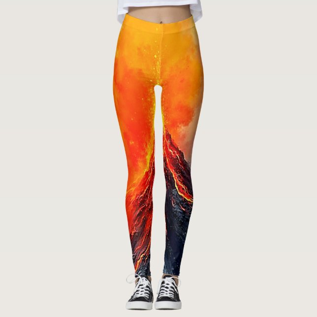 Vulkanutbrott: Rå Kraft Leggings (Framsida)