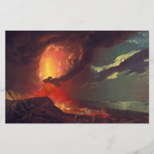 Vulkanutbrott vid Vesuviusberget (Live Volcano) Brevpapper