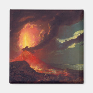 Vulkanutbrott vid Vesuviusberget (Live Volcano) Magnet