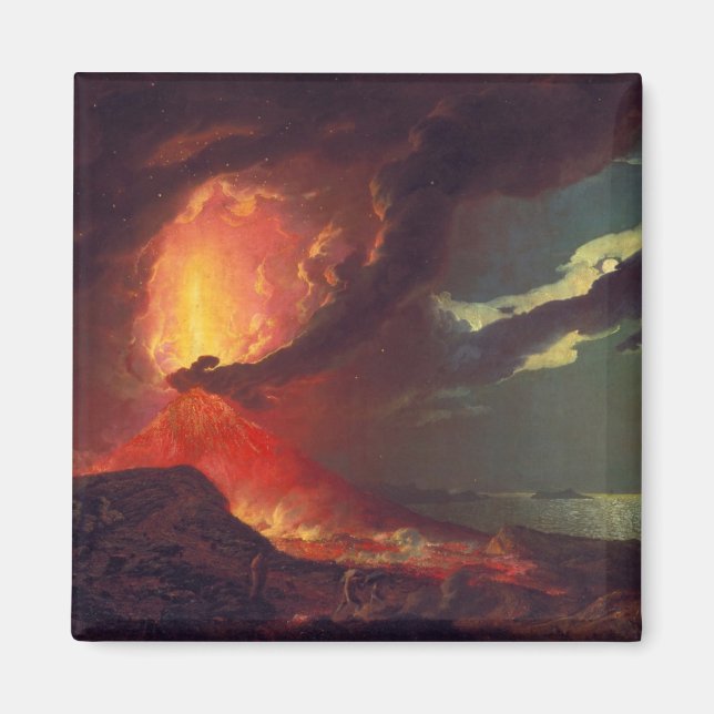 Vulkanutbrott vid Vesuviusberget (Live Volcano) Magnet (Framsidan)