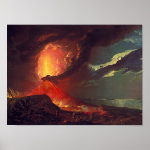 Vulkanutbrott vid Vesuviusberget (Live Volcano) Poster