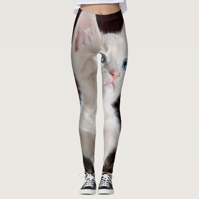 Vulnerable White Kitten Leggings (Framsida)