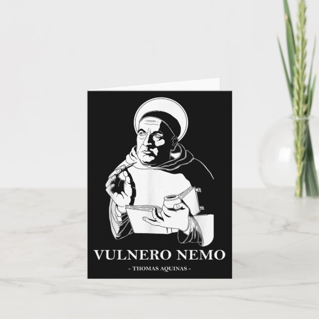Vulnero Nemo Catholic Saint Thomas Aquinas Quote Kort (Framsida)