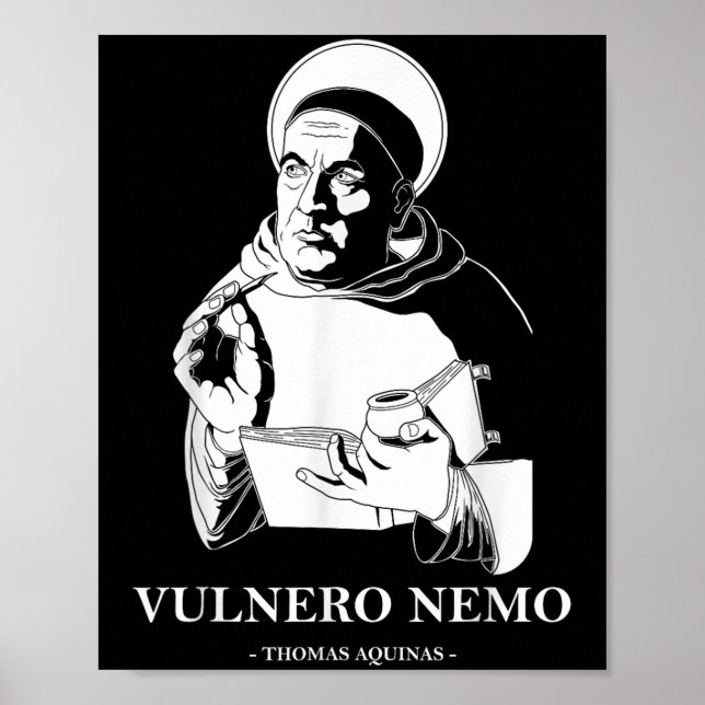 Vulnero Nemo Catholic Saint Thomas Aquinas Quote Poster (Framsidan)