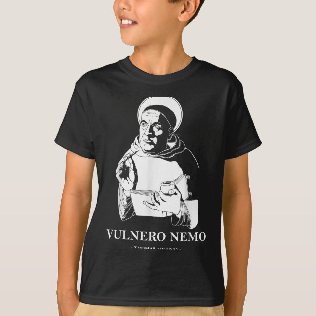 Vulnero Nemo Catholic Saint Thomas Aquinas Quote T Shirt (Framsida)