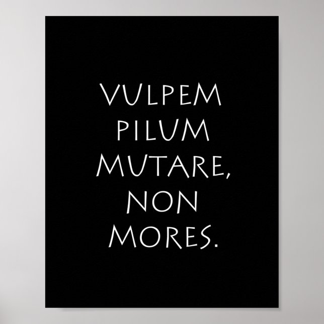 Vulpem pilum mutare non mores poster (Framsidan)