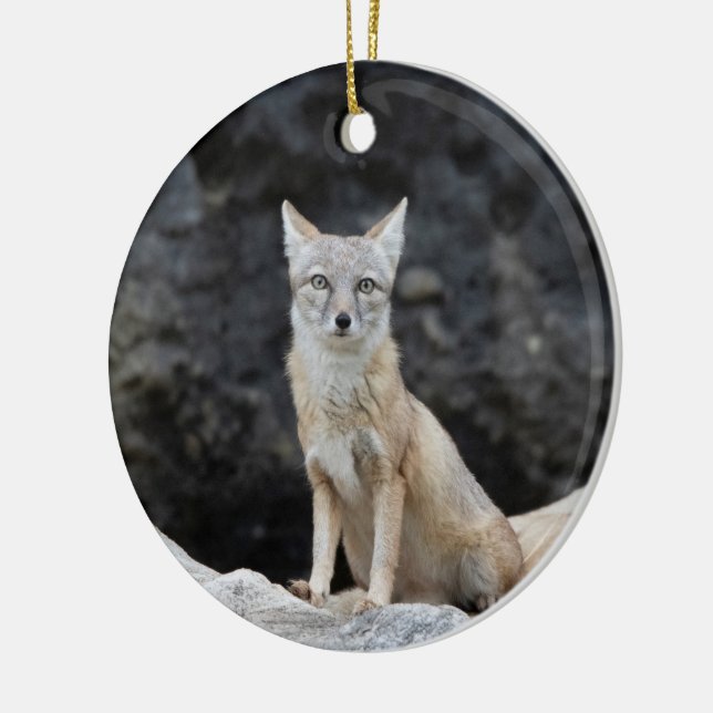 Vulpes corsac julgransprydnad keramik (Vänster)