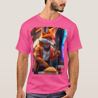Vulpes Eating Ramen Anthro Fox Ar T Shirt