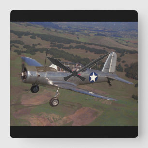 Vultee BT-13, WWII_Classic flyg Fyrkantig Klocka