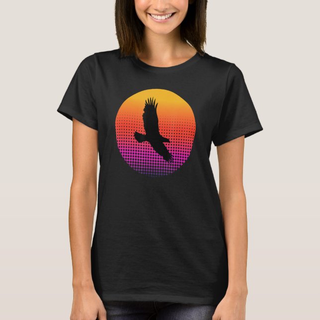 Vulture Eagle Bird Flying in the Sky at Sunset Ani T Shirt (Framsida)