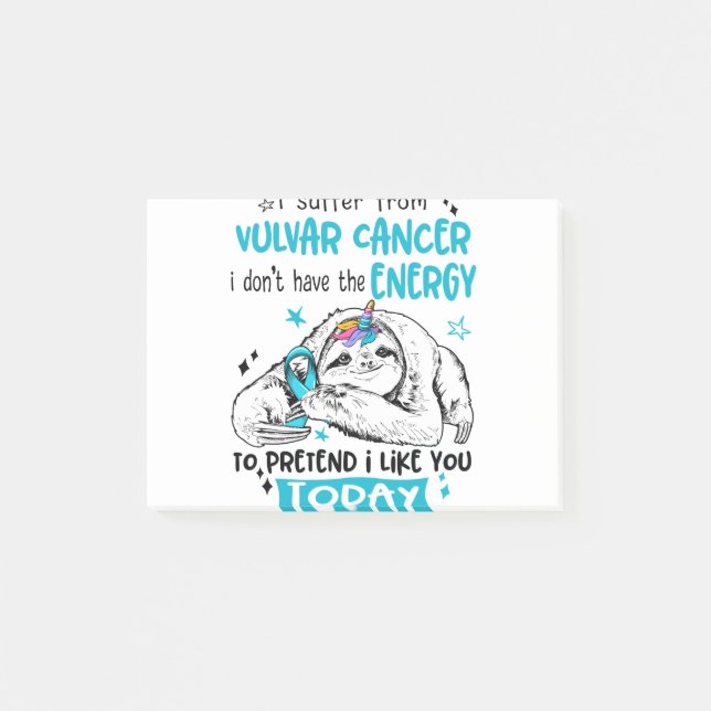 Vulvar Cancer Awareness Month Ribbon Gifts Post-it Block (Framsida)