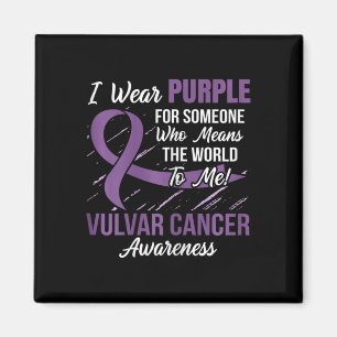 Vulvar Cancer Ribbon Någon som Elak World to M Magnet