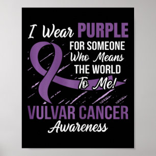 Vulvar Cancer Ribbon Någon som Elak World to M Poster