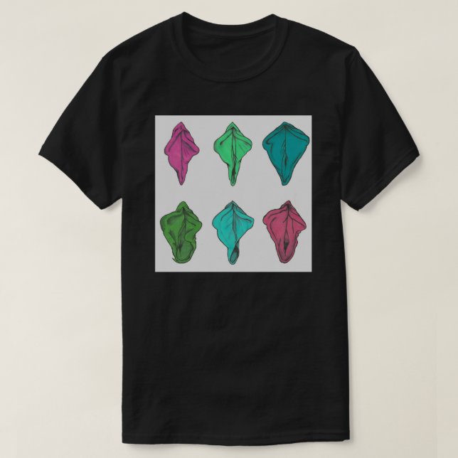 Vulvas Art-utskrift T Shirt (Design framsida)