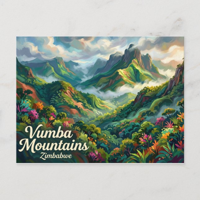 Vumba-bergen Zimbabwe Vykort (Framsida)