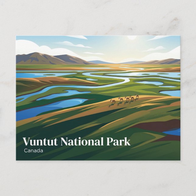 Vuntut nationalpark Kanada Vykort (Framsida)