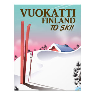 Vuokatti Finland skidposter Fototryck
