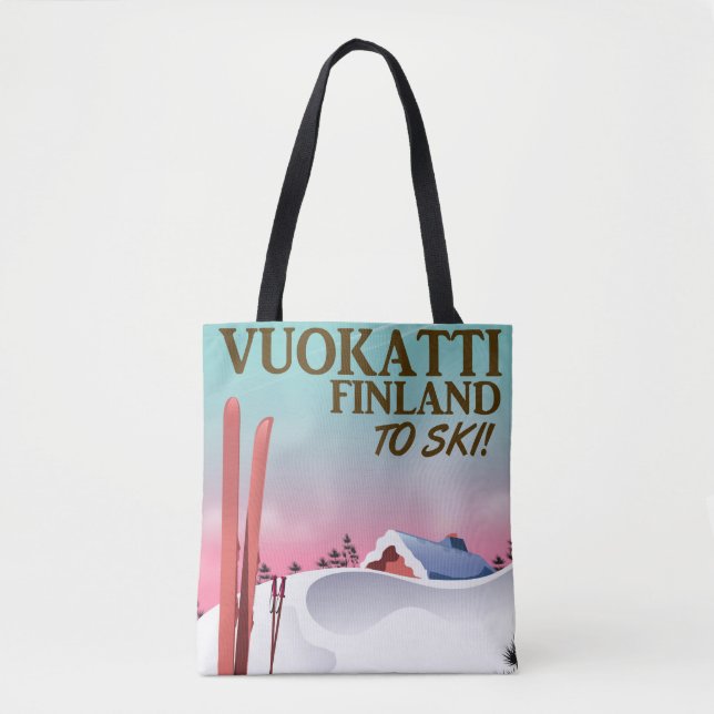 Vuokatti Finland skidposter Tygkasse (Framsida)