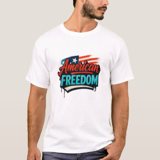 Vushii Amerikansk Frihet Grafisk T Shirt