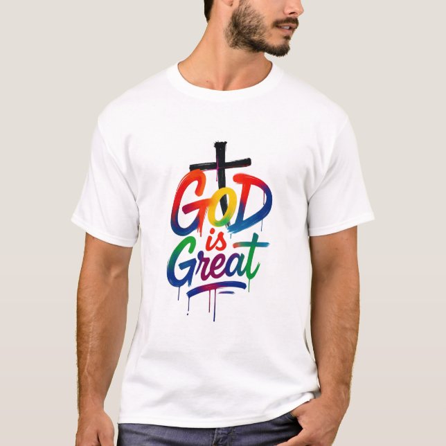 Vushii God is Great Graphic  T Shirt (Framsida)