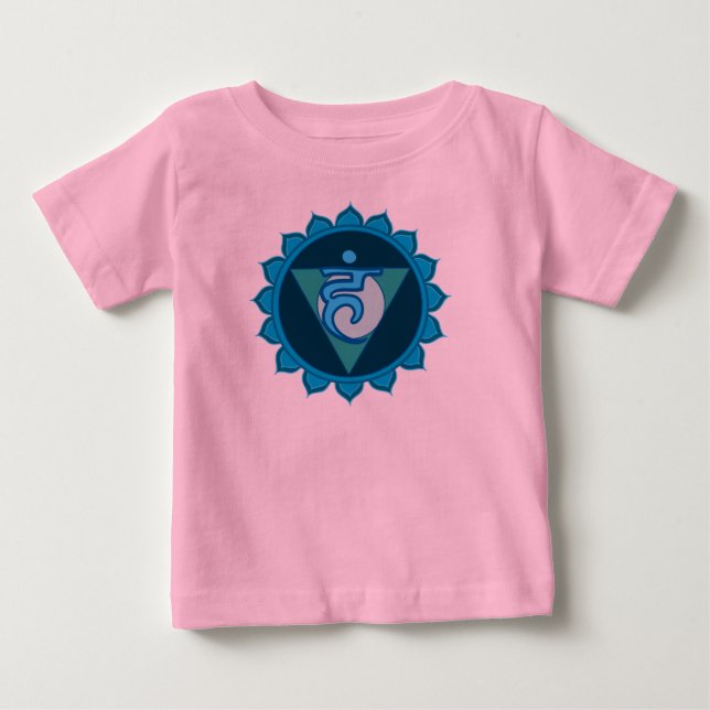 Vushuddha Chakra Baby Bodykostym Tee Shirt (Framsida)
