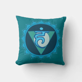 Vushuddha eller Throat Blue Chakra Cushion Kudde