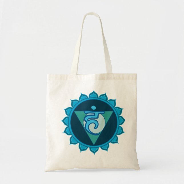 Vushudha eller Throat Blue Chakra Tote Tygkasse (Framsidan)