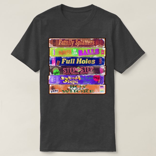 Vuxen 90s VHS T Shirt (Design framsida)
