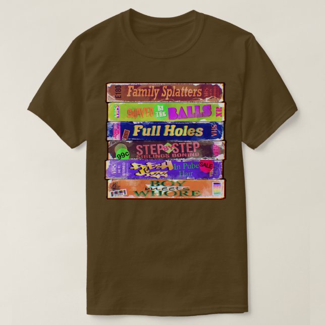 Vuxen 90s VHS T Shirt (Design framsida)