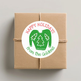 Vuxen ANPASSNINGSBAR Helgdag jul Runt Klistermärke