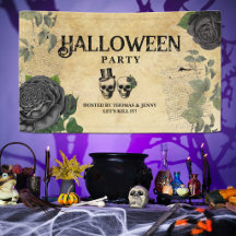 Vuxen årlig Halloweenfest Vintage gotiska kranier