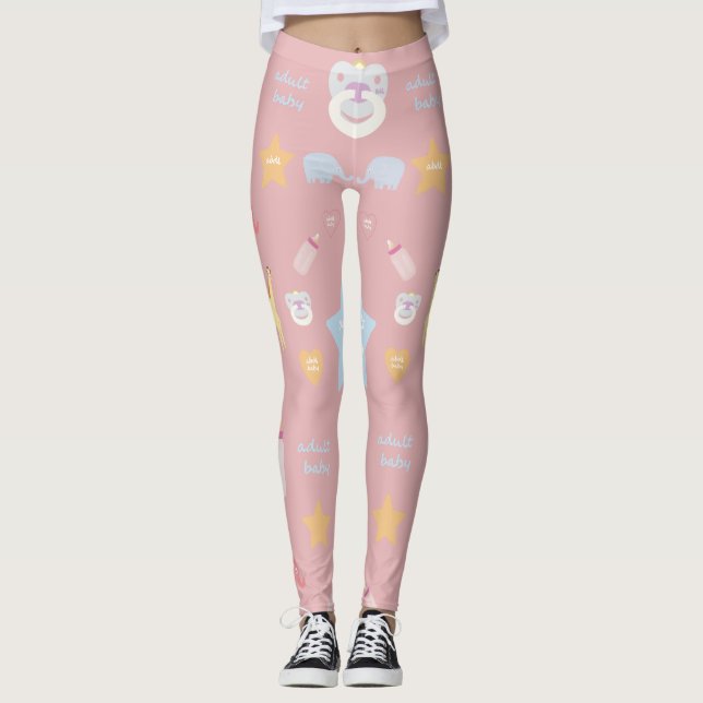 Vuxen babydamasker | ABDL | Baby4Life gullig |! Leggings (Framsida)